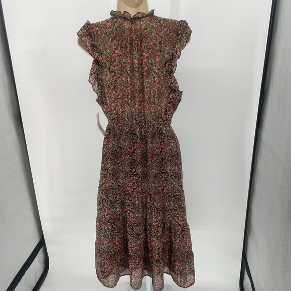 BB Dakota Midi Maxi Dress Sz Small NWT Black Ditsy Floral Prairiecore Cottage - Picture 5 of 16